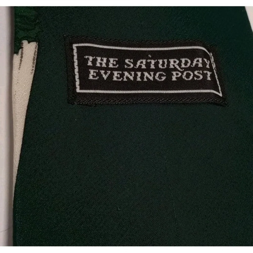 Vintage Saturday Evening Post‎ 1996 Men's Necktie Tie Santa Christmas 4
